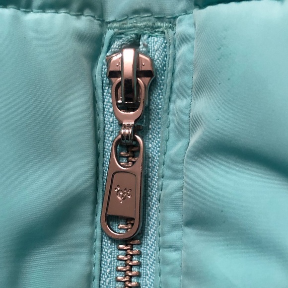 Justice Teal Jacket with Detachable Faux Fur Trimmed Sherpa Hood - Picture 6 of 10